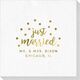 Confetti Dots Just Married Deville Napkins Image 1 of 2